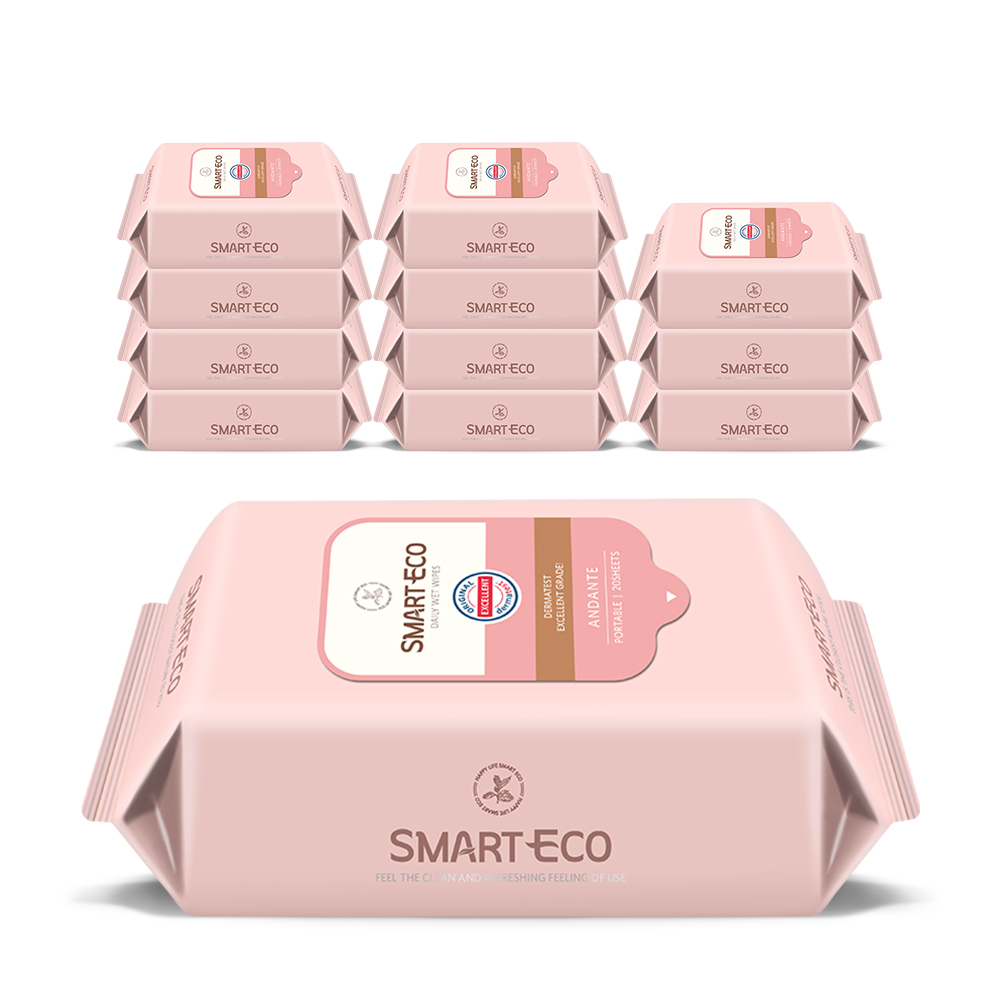 스마트에코 아기물티슈 안단테 20매 휴대용 리필형 12팩