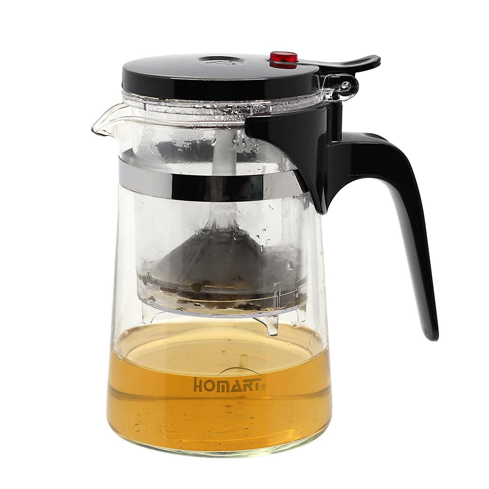 표일배 500ml 버튼 티포트 원터치티포트 잎차 - 상품 이미지
