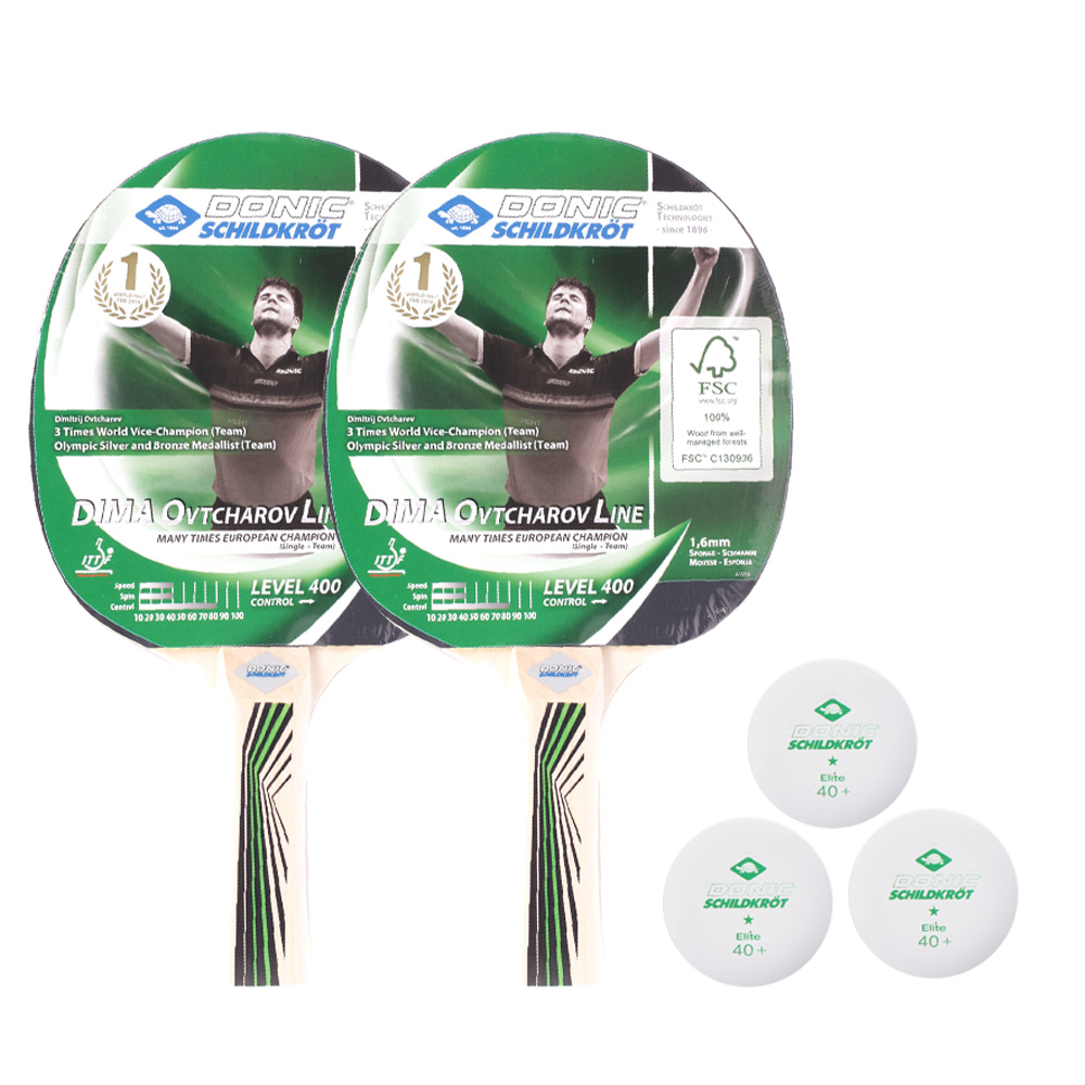 도닉 탁구라켓 옵차로브 400set 라켓2 탁구공3 쉐이크 - 상세 이미지 3
