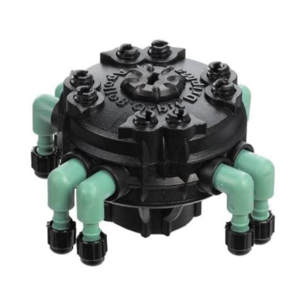 Orbit Adjustable Flow 1/4튜브용 8포트 토양 수경재배드립 관수 시스템