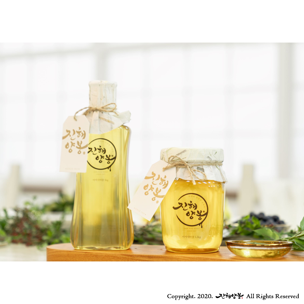 진해양봉 프리미엄등급 벌꿀 국산 아카시아꿀 1.2kg 답례품 꿀 선물 세트 상세 이미지 6