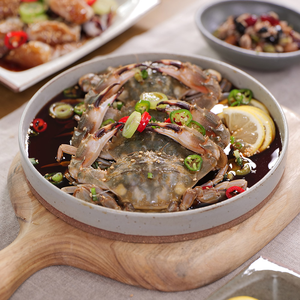 도시락 삼채돌게장 간장게장 3kg 7팩 삼채 돌게 양념간장 꽃게 감칠맛 밥도둑 - 상세 이미지 2