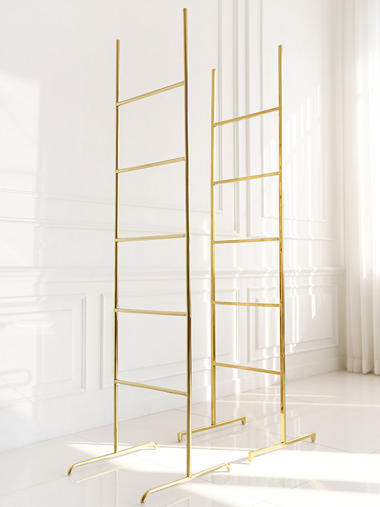 골드 사다리 드레스룸 미니 행거 인테리어 스탠드 옷걸이 코트랙 L02 CL156