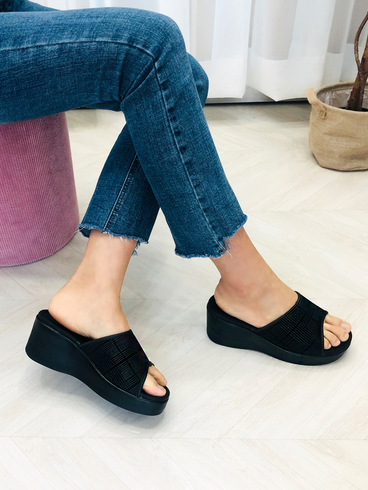 발편한슬리퍼 쿠션 통굽 키높이 여성 사무실슬리퍼