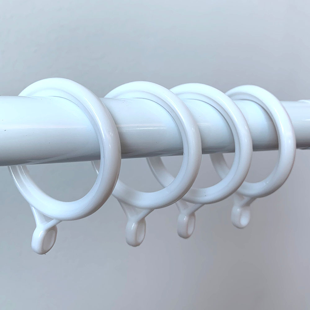 시바타 무지 화이트 커튼 링 20개입