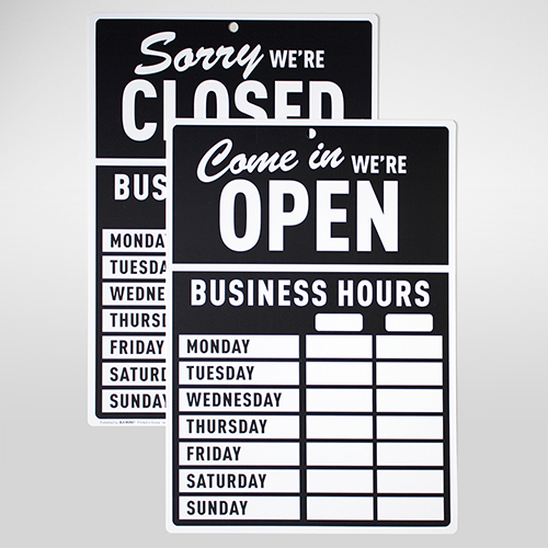 레트로 오픈클로즈 팻말 OPEN CLOSE 양면 안내 표지판 영업시간 안내판