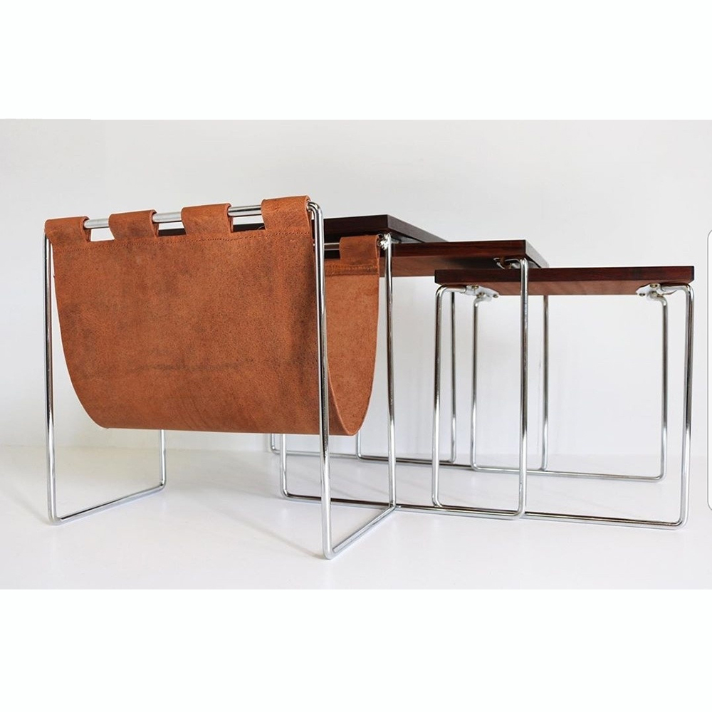 [네스팅테이블세트]  매거진렉 Brabantia 1인용사이드 간이 테이블 소형작은테이블 사이드 티 테이블  거실 빈티지테이블 바우하우스 미드센츄리모던가구 덴마크가구