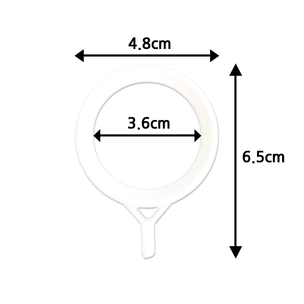시바타 무지 화이트 커튼 링 20개입