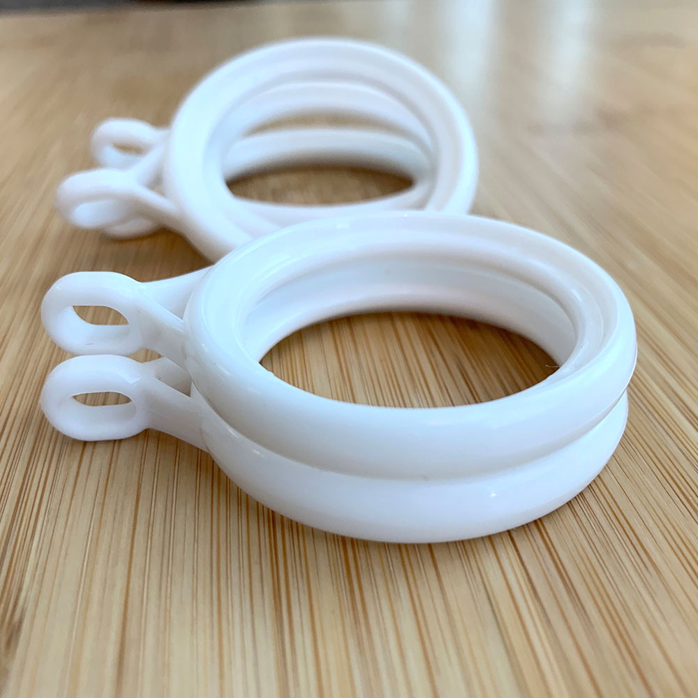 시바타 무지 화이트 커튼 링 20개입