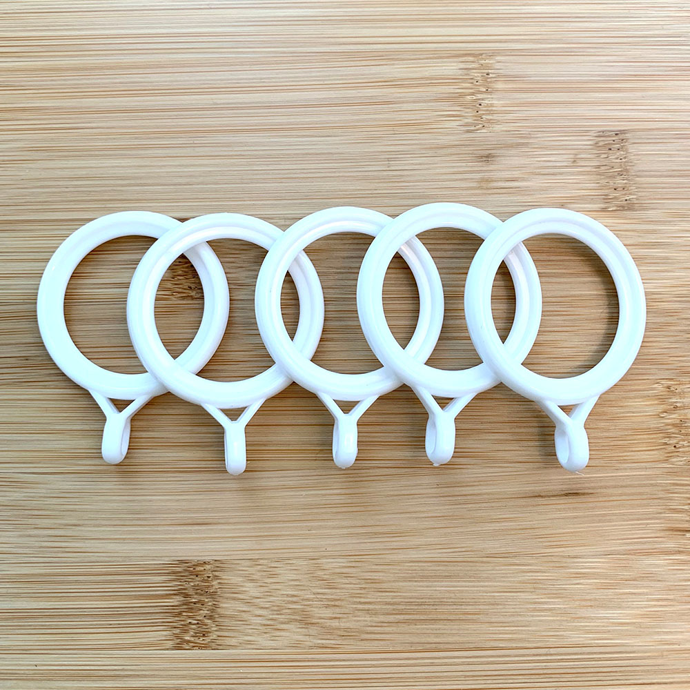 시바타 무지 화이트 커튼 링 20개입