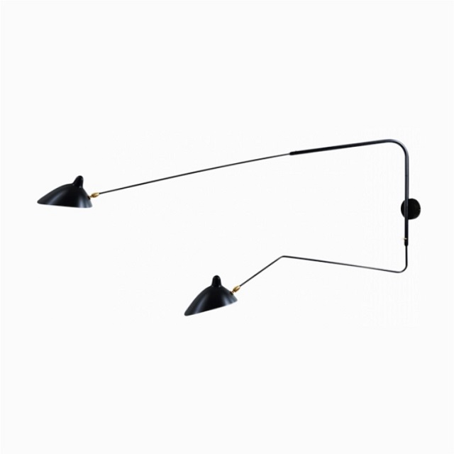 세르주무이 레트로 관절 벽등 수입조명 더블헤드 70cm/65cm 이미지 6