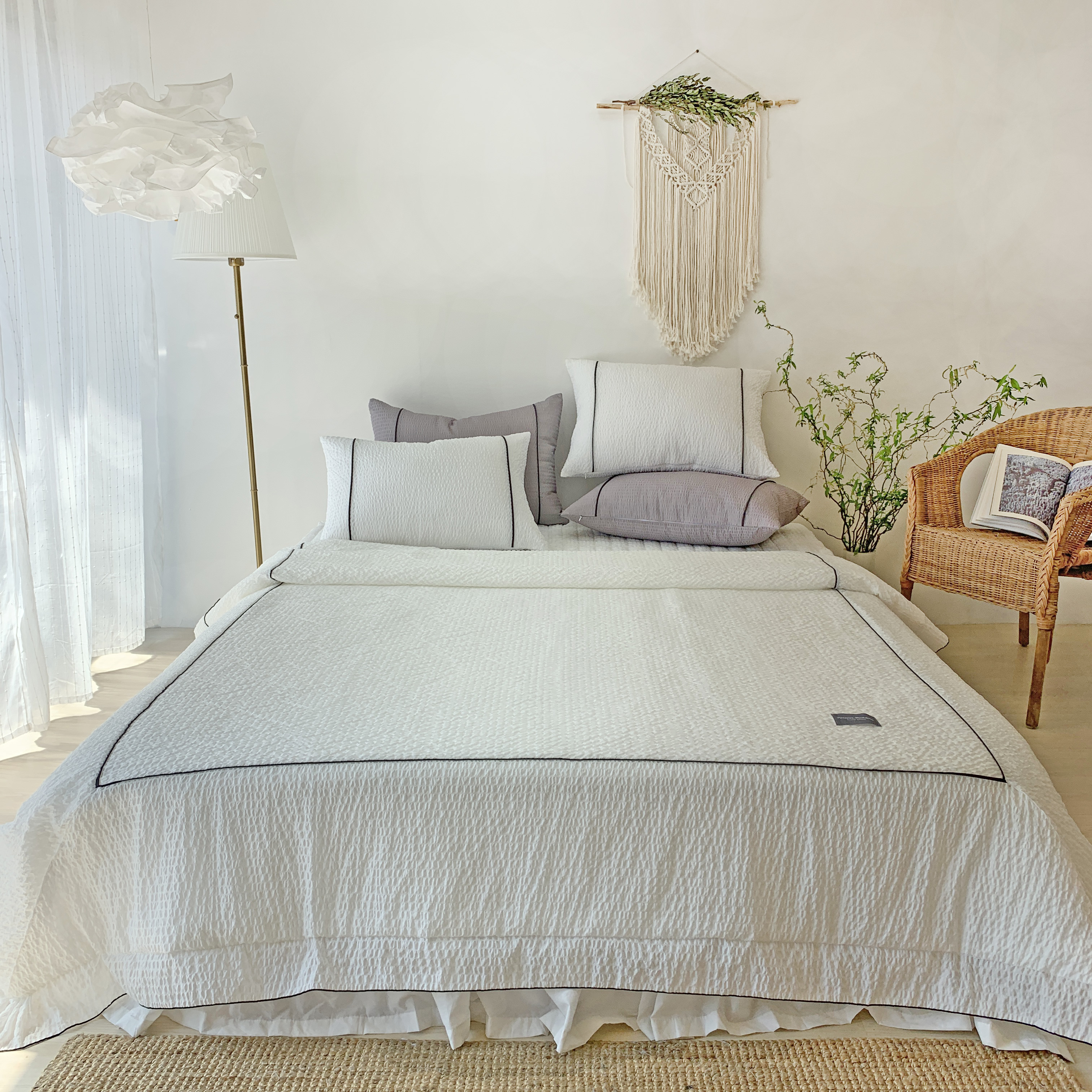 스퀘어 호텔식 시어서커 침구 여름 차렵이불 S/SS