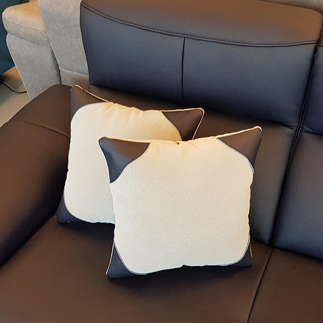 스코나 커스터 천연 통가죽 4인 소파