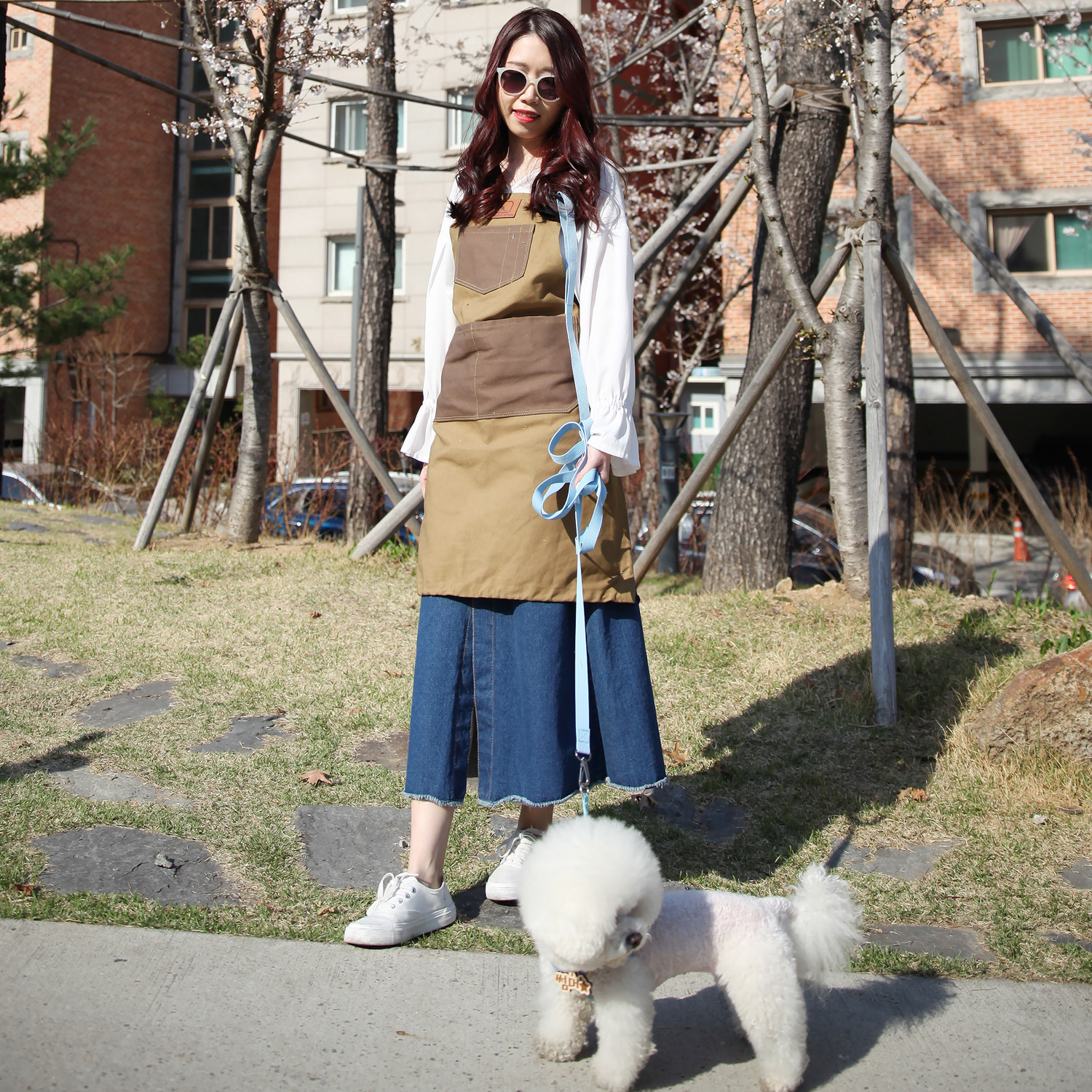 캔루 멀티플 캥거루 앞치마 노견케어 펫캐리어 강아지 애견 산책 포대기 소형견 슬링백 - 상세 이미지 5