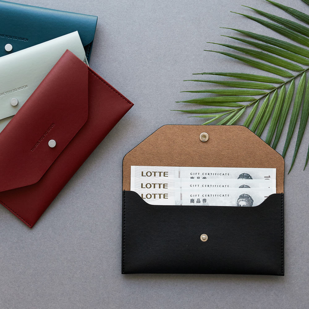 [각인가능] 지갑형 가죽 용돈봉투 이미지 2