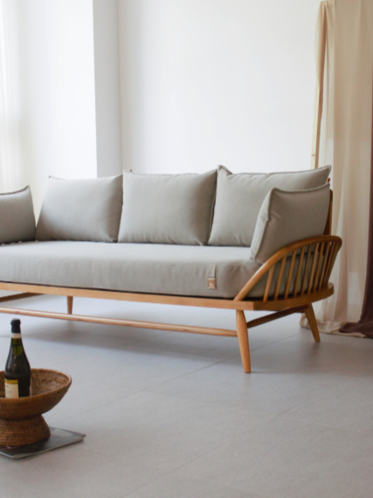 01 패브릭 3인용원목소파