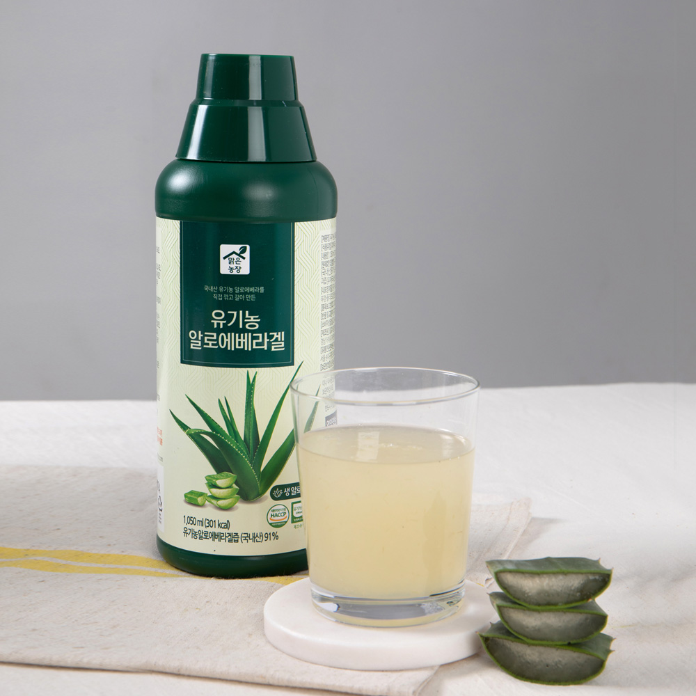 맑은농장 유기농 알로에 베라 겔 1050ml 먹는 알로에 이미지 8