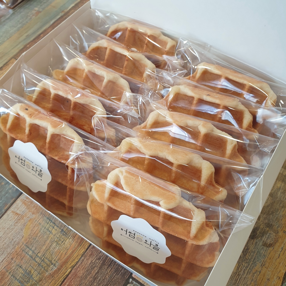 벨기에 리에주 와플 플레인 90g 10개입 개별포장 단체 대량 납품 카페 디저트 간식 빵 - 상세 이미지 5