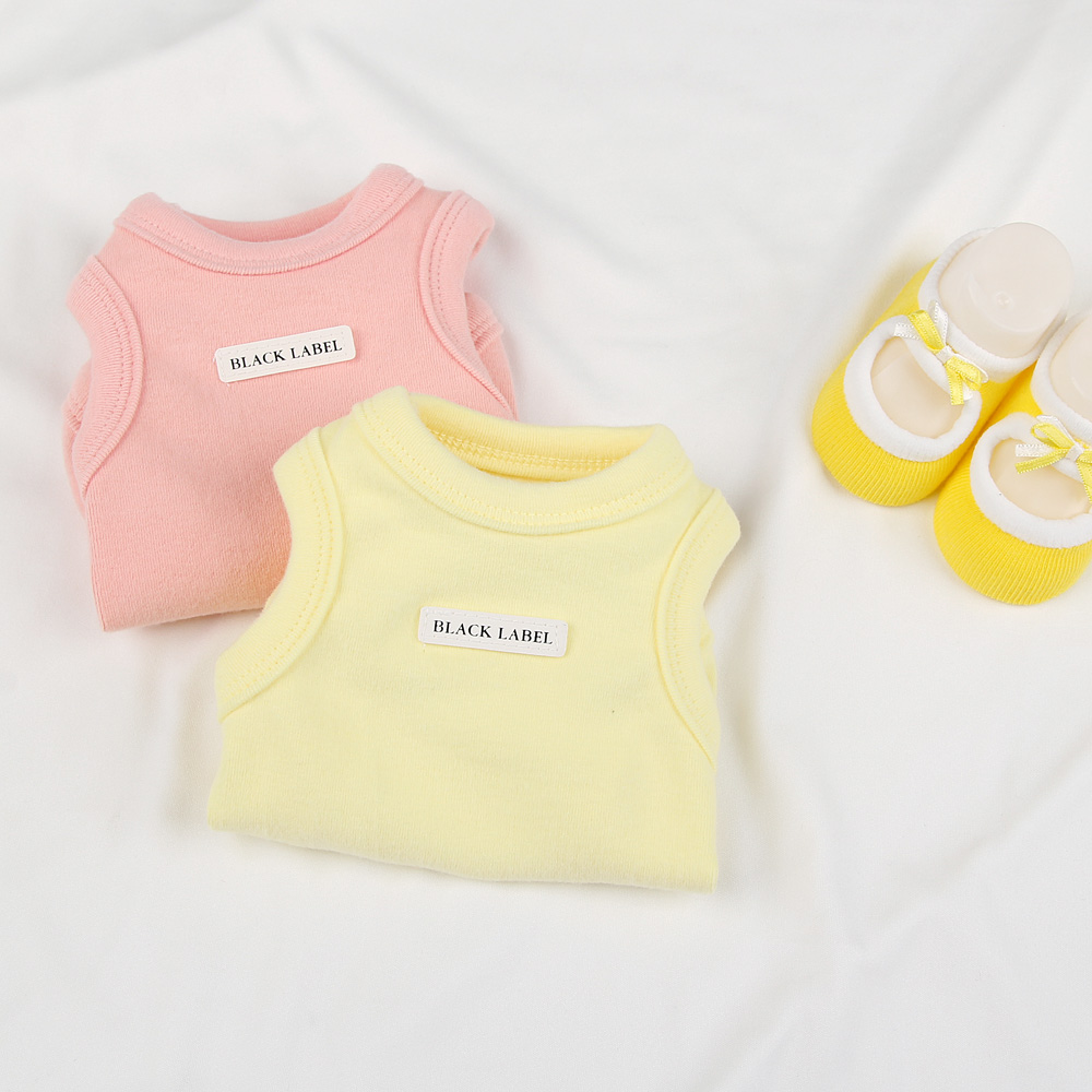 쭈쭈야 솜사탕 민소매 강아지 나시 티셔츠 실내복 조끼 강아지옷 S - 상세 이미지 4