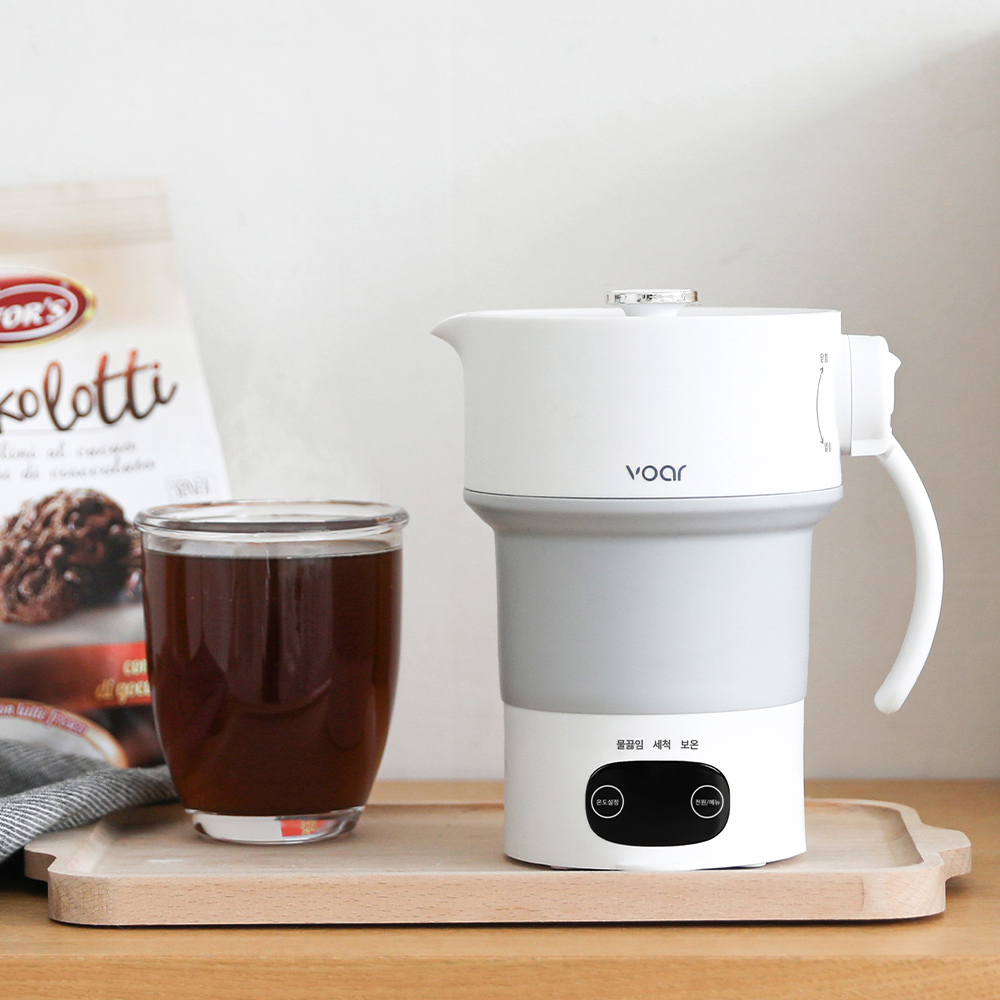 보아르 이지전기포트M1 접이식 분유포트 휴대용 커피 미니 여행용 온도조절