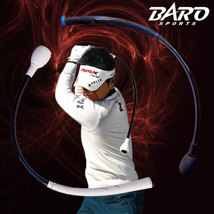 [바로스포츠] 휘어지는 스윙연습기 허리케인스틱 30미터 더멀리 플렉스 골프스윙기