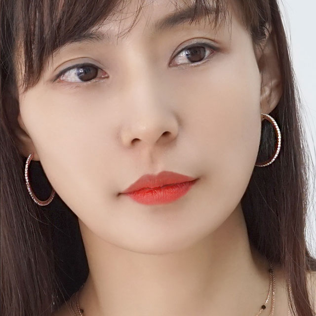 코코블링 올 큐빅 원터치 링귀걸이 - 상세 이미지 5