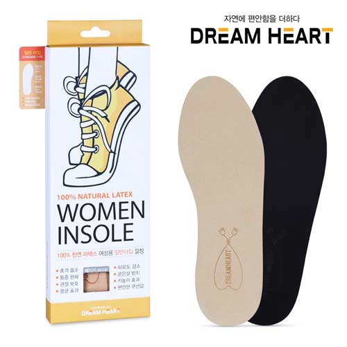 일반형 여자 라텍스 기능성 신발 운동화 깔창 폭신한 쿠션 발편한 키높이 인솔
