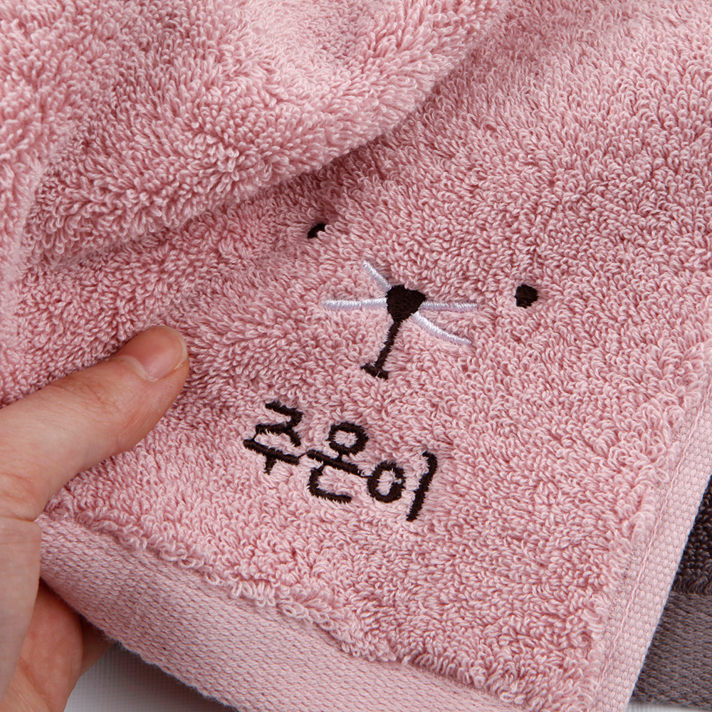 [주문제작]어린이집 네임 수건 송월 해피페이스 수건 세트 곰 set - 상세 이미지 3