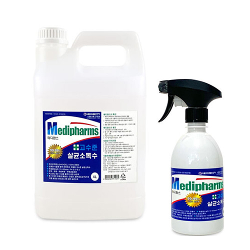 크로바 메디팜스 소독수 대용량 4L+500ml (미산성차아염소산수 HOCL) 코로나 바이러스 예방 - 상품 이미지