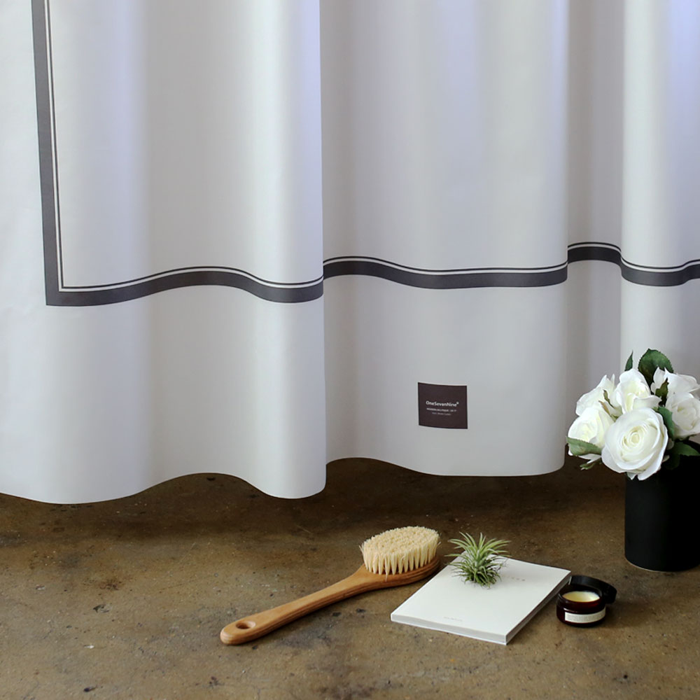 원세븐나인 패브릭 샤워커튼 프레임 M 호텔 욕실 북유럽 방수 화장실 욕조 부스