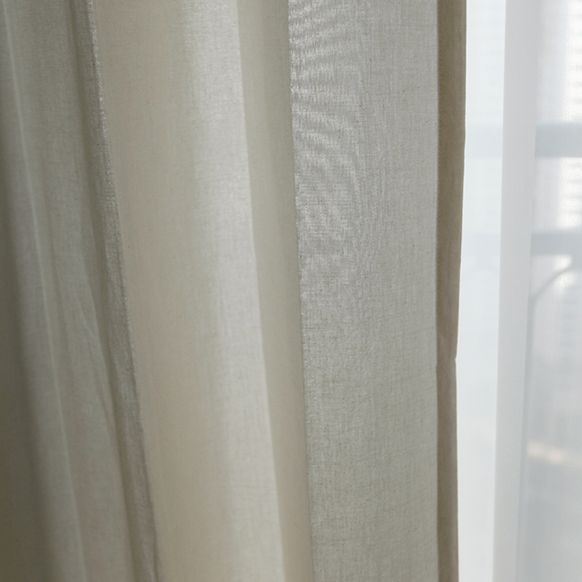 소프트 커튼-내츄럴 무지 아이방 여아 남아 작은방