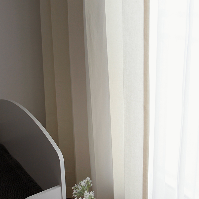 소프트 커튼-내츄럴 무지 아이방 여아 남아 작은방