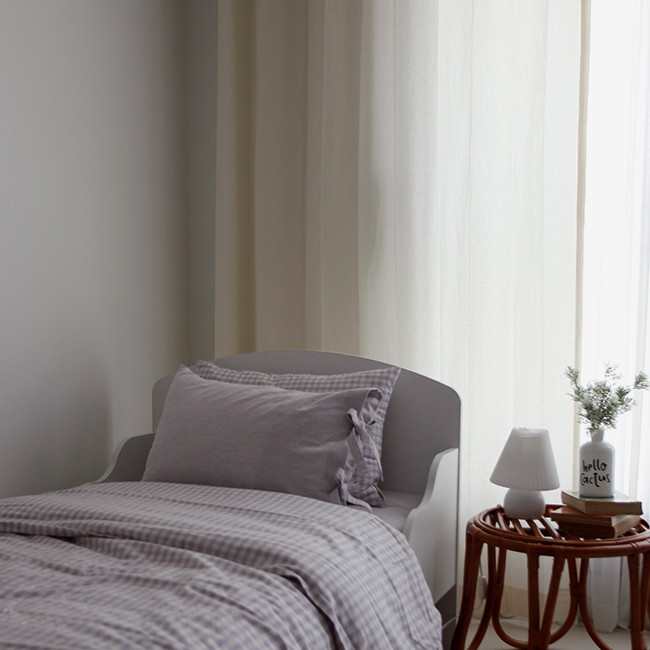 소프트 커튼-내츄럴 무지 아이방 여아 남아 작은방