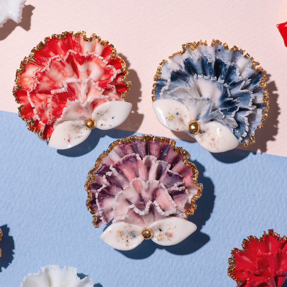 도화김소영 도자기 카네이션 브로치 사랑 에디션9 어버이날선물 스승의날선물