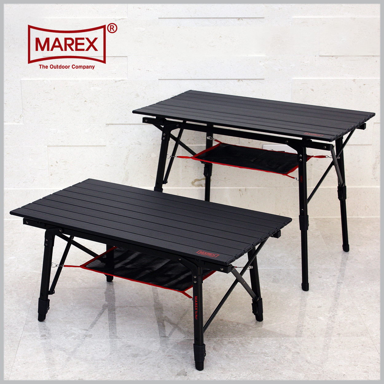 캠핑테이블 마렉스 롤테이블 접이식 캠핑 차박 경량 컴팩트 튼튼한 블랙에디션 850