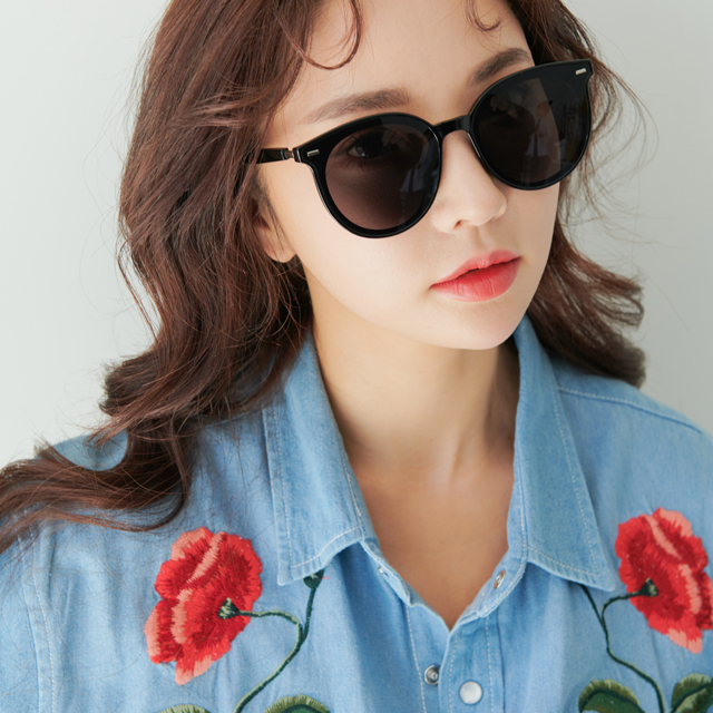 동글이 빅사이즈 뿔테 편광렌즈 남자 여자 선글라스 - 상세 이미지 5