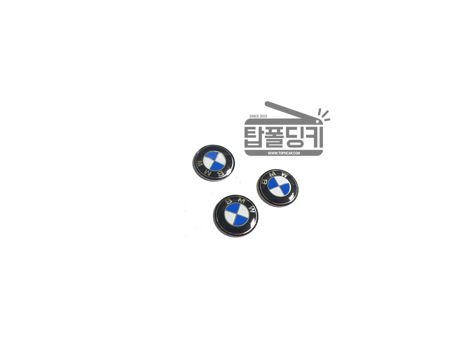 BMW 스마트키 로고 엠블럼 스티커 고품질 탑폴딩키 - 상세 이미지 2