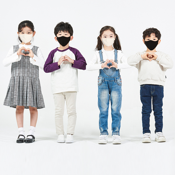 들꽃잠 어린이 인견 마스크 다이마루 입체 5개세트 - 상품 이미지