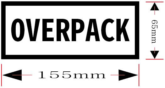 오버팩 OVERPACK 패킹 화물 운송용 스티커 > 산업안전 | 에덴티엠(주) 보안스티커, 산업안전라벨,UN라벨,롤라벨 전문