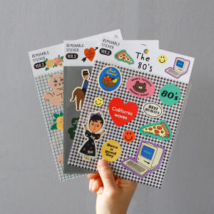 1537 리무버블 스티커 ver.2 (3종) 노트북 캐리어 다꾸 다이어리 실사용 후기 | 효과 있을까? - 상품 이미지 2