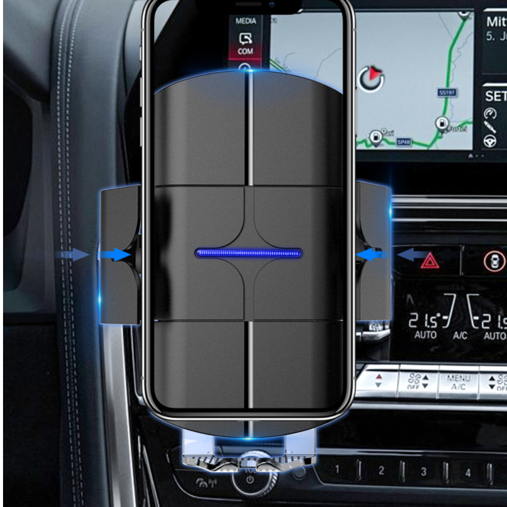 차량용 듀얼 고속 무선 충전 스마트폰 거치대 초고속 충전기 유무선