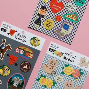 1537 리무버블 스티커 ver.2 (3종) 노트북 캐리어 다꾸 다이어리 실사용 후기 | 효과 있을까? - 상품 이미지 1