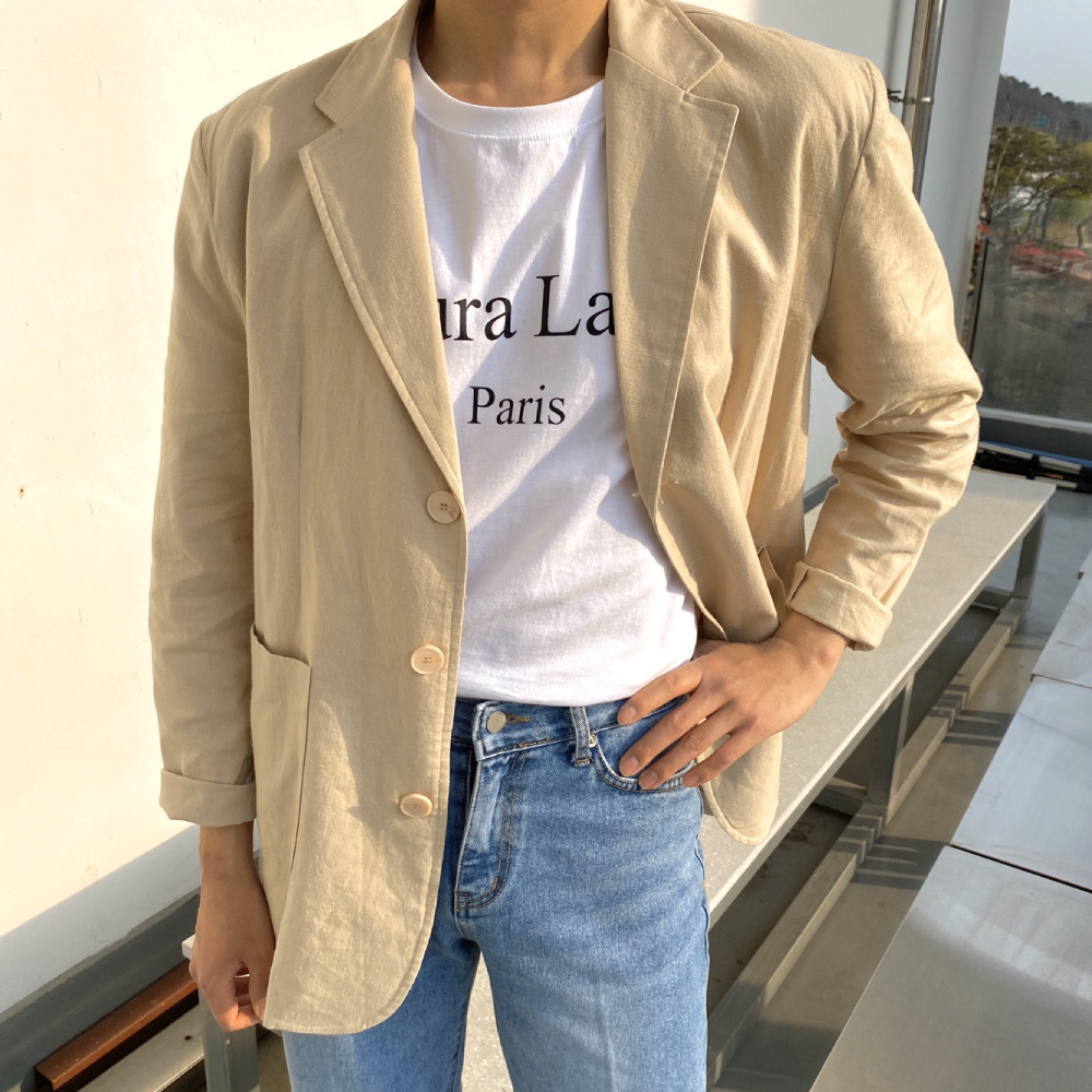 영문 오버핏 스트릿 레터링 남자 두꺼운 반팔티 - 상세 이미지 3