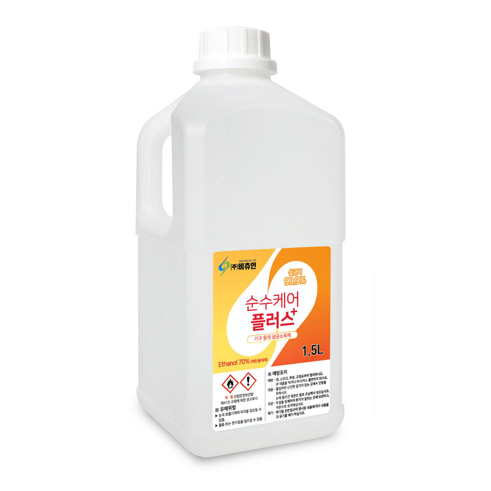 비츄인 순수케어플러스 알콜70% 주방 기구소독제 1.5L, 6개 - 상세 이미지 3