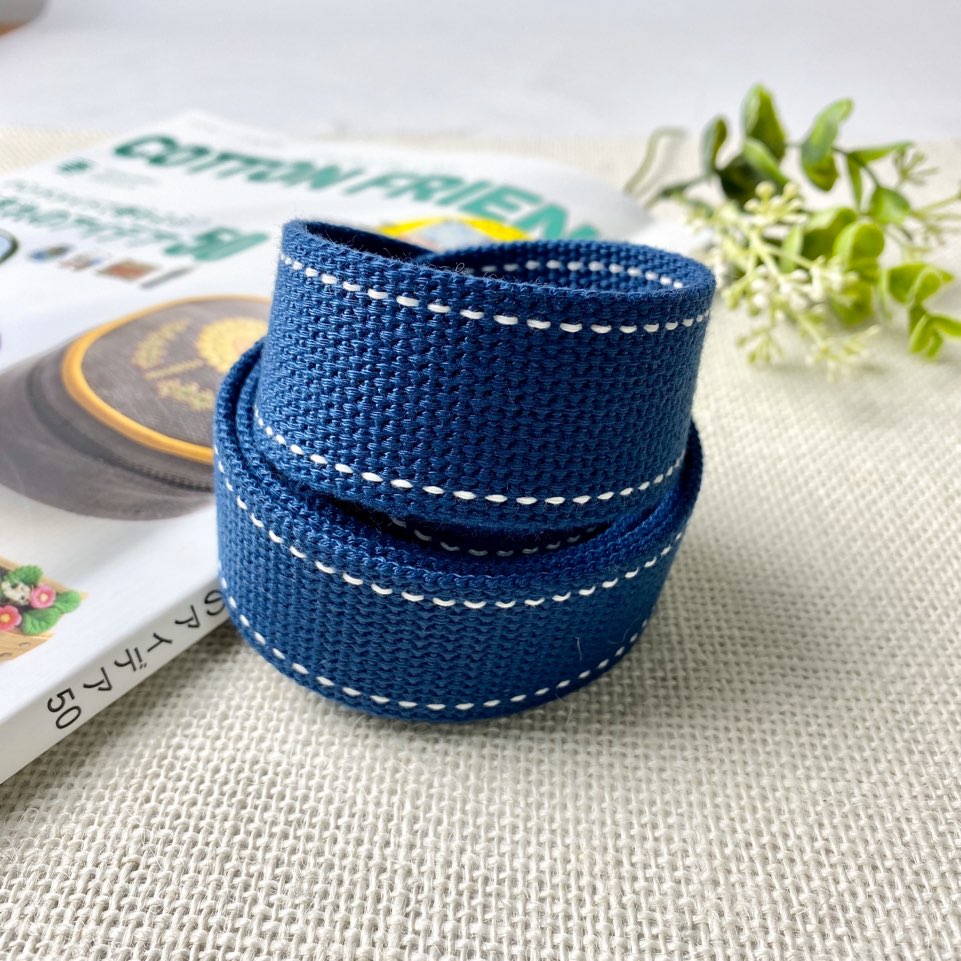 30mm 스티치웨이빙끈-블루 - 상품 이미지