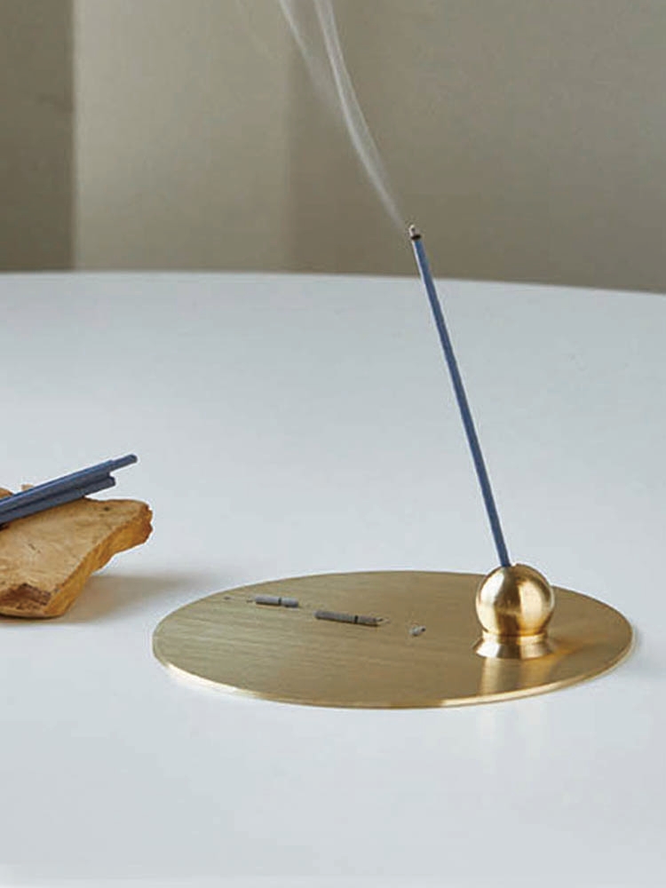 황동 동글이 인센스 홀더&코스터 세트(이니셜각인)