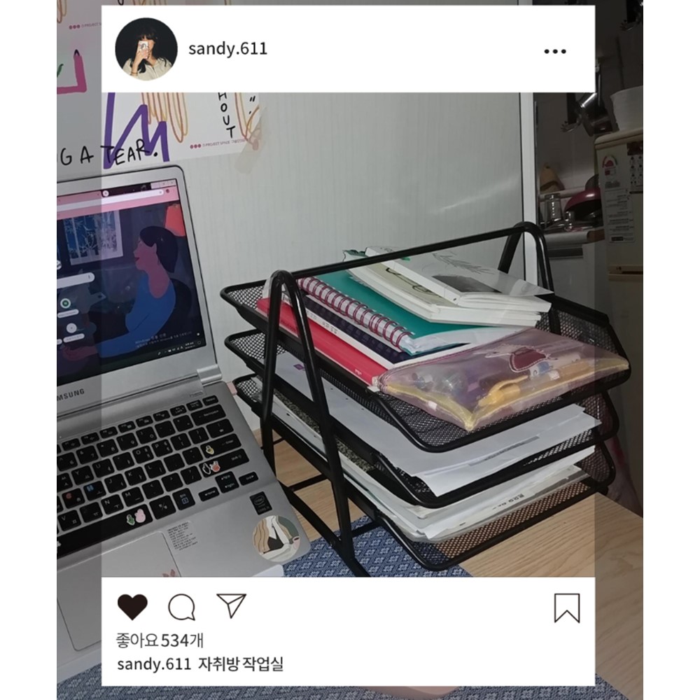이면지함 종이보관함 이면지보관함 문서서랍 3단 - 상세 이미지 4