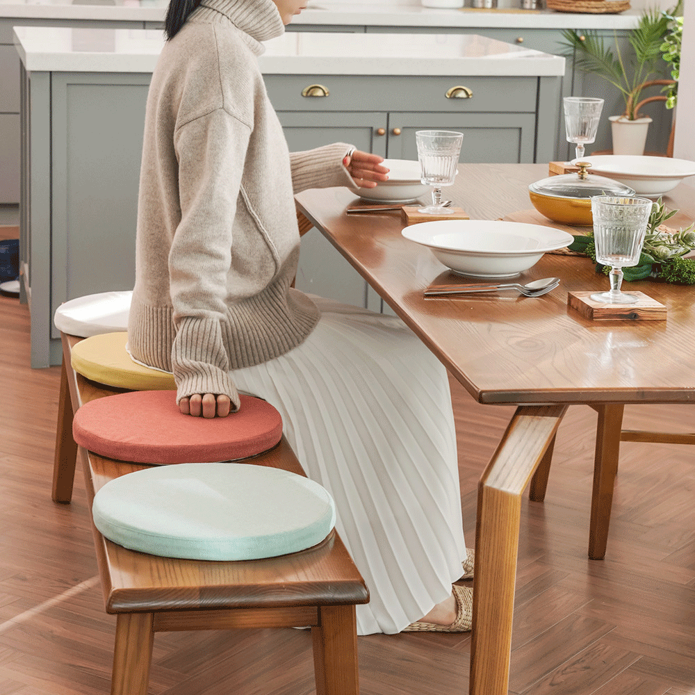 인테리어 라텍스 원형방석 식탁의자방석 벤치 쇼파 쿠션방석