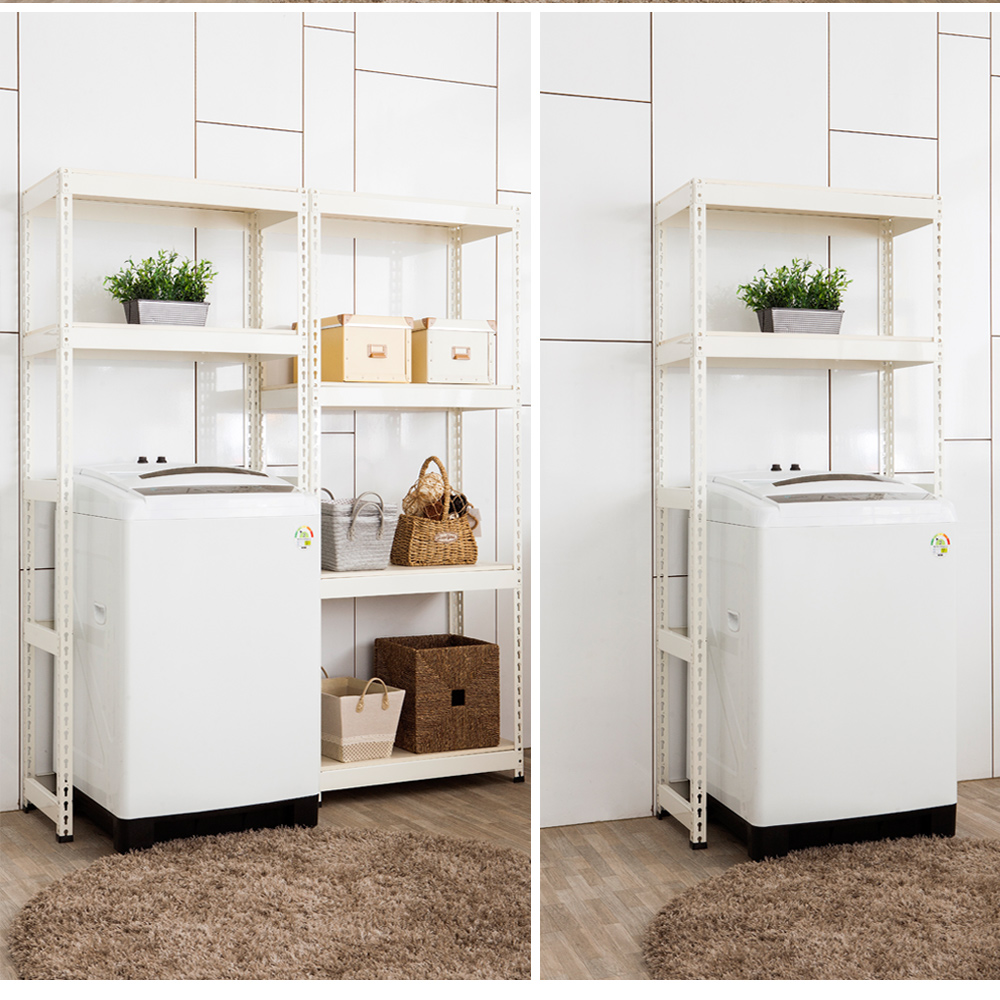 세탁기 선반 드럼 건조기 통돌이 김치냉장고 철제 조립식 앵글 500x300x1500 2단