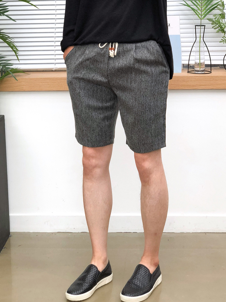 남자 반바지 빅사이즈 밴딩 시원한 여름 슬랙스 린넨 팬츠